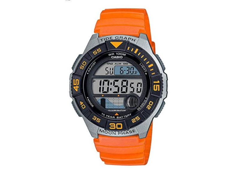 Casio Men's 10 Year Battery Quartz Resin Strap, Orange, 22.8 Casual Watch (Model: WS-1100H-4AVCF)